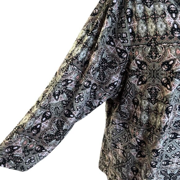 Bobbie Brooks Tunic Top Keyhole Neckline Long Sleeve Plus Size 3X Multicolor - Picture 7 of 11